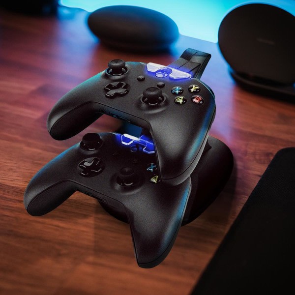 TG Dobbel Ladestasjon for Xbox One Kontroller Svart