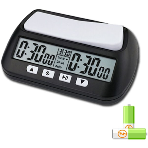 Professionel Skak Ur Bærbar Multifunktion 3 i 1 Digital Skak Timer Spil Timer, af DEBUNS