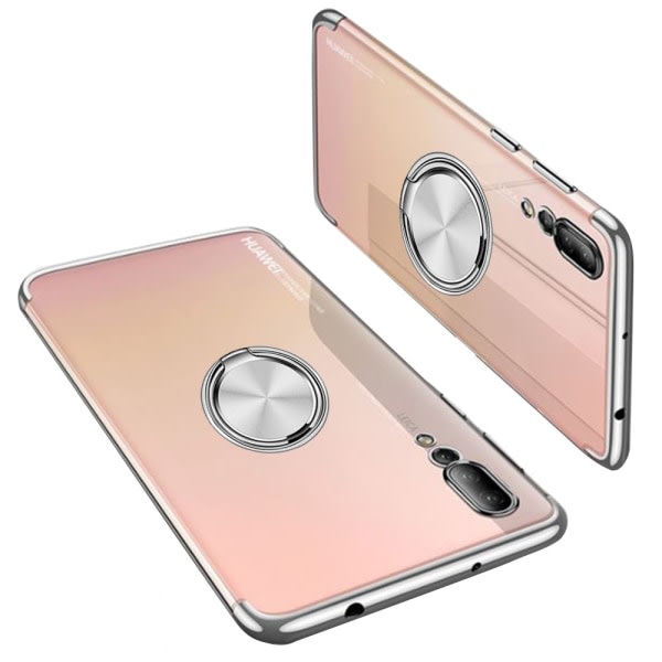 TG Skal med Ringholder - Huawei P20 Pro Sølv