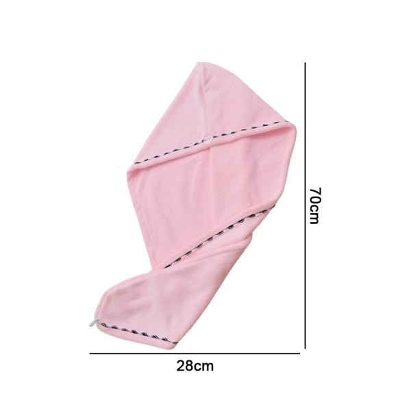 TG 2-pack mikrofiberhårhandduksomslag, snabbtorkande hårhatt ljuslila + ljusrosa