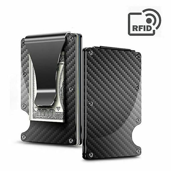 RFID Blocking Carbon Fiber Minimalist Ridge Wallet for Men