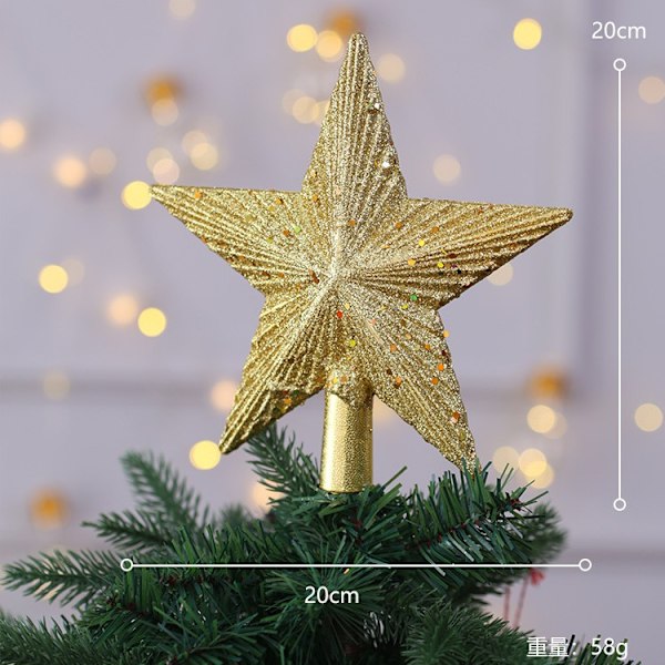 Joulukoristeet tee-se-itse puunhuipputähtivalaistus joulukuusen tarvikkeet tarvikkeet kotikaupan kohtausten asettelun koristeet Gold Sequins Large