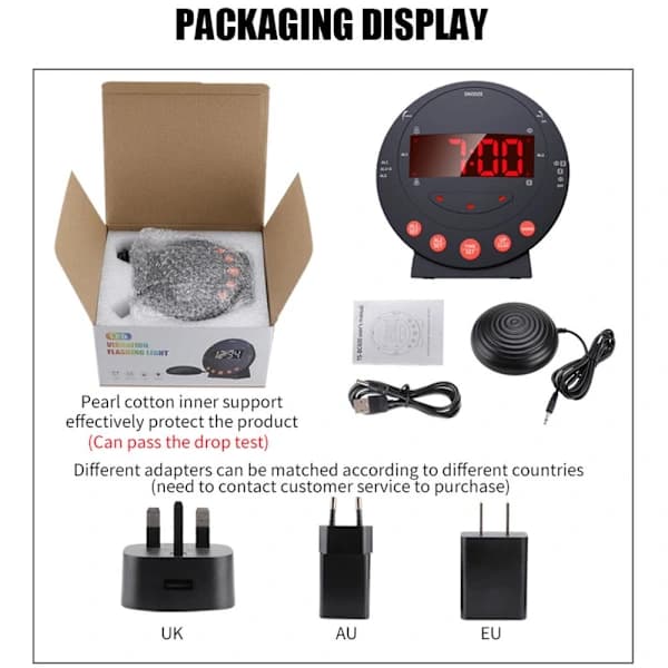 Loud Alarm Clock Vibrating Alarm Clocks Powerful Vibration-XF5-_yux