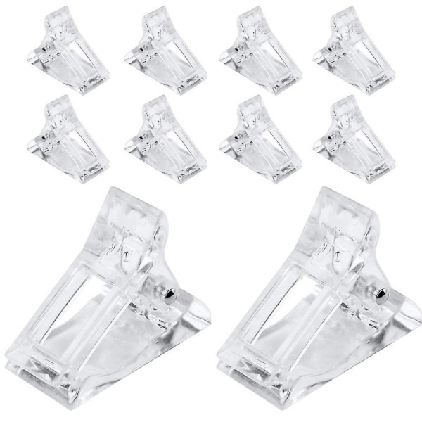 TG Nageltipsklämma UV LED Builder Klämmor Manikyr Nagelkonstverktyg, 10st