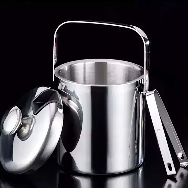 Ishink med lock - 1,3 L silver silver