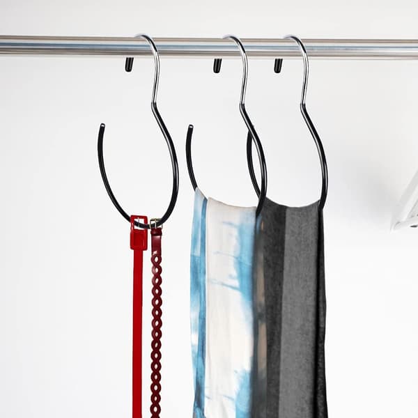 5-pack bältesringhållare, bälteshållare, garderob, hatt hållare, bältesring med krok, bältesringar_yux