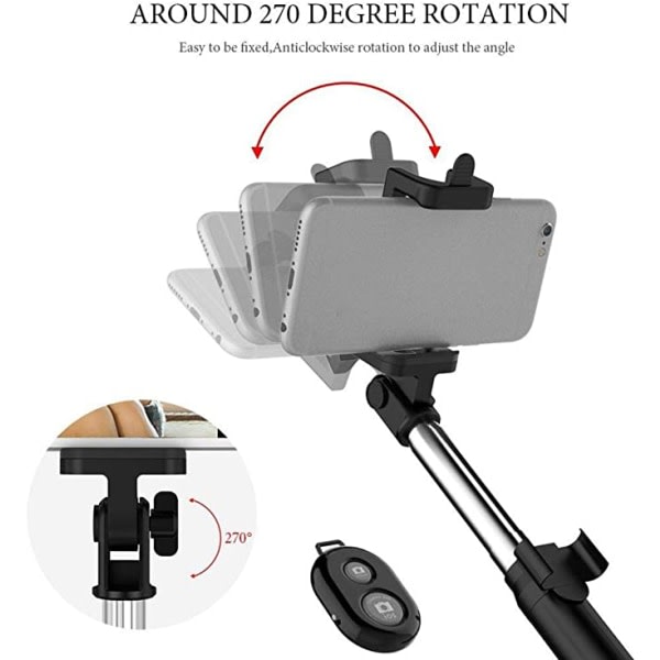 Trådløs Bluetooth Selfie Stick håndholder hopfällbar minister