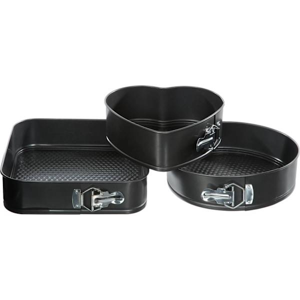Bageforme i forskellige former - 3 springforme Black Svart