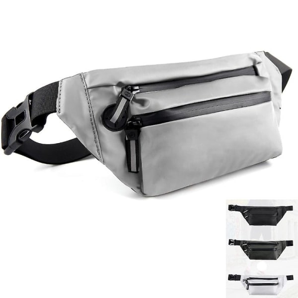 Midjeväska Löpning Resepengar Fanny Bälte Joggingficka Unisex Silver
