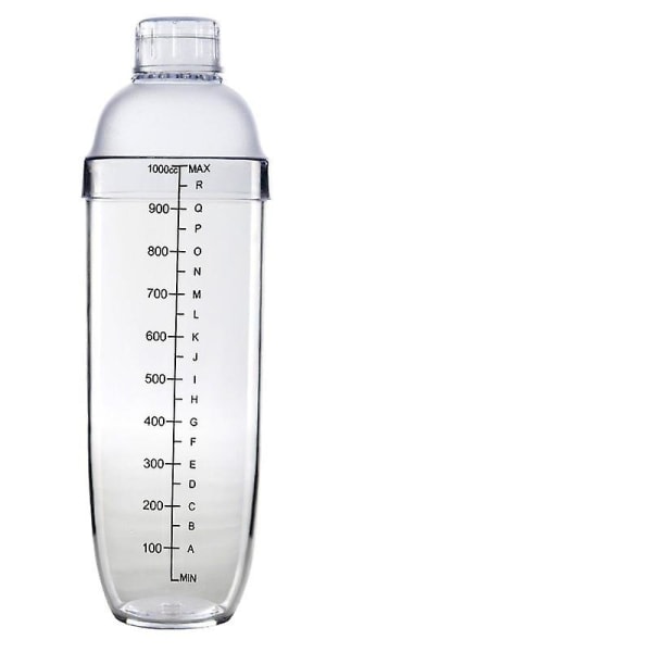 Galaxy Cocktailshaker i plast, Shaker Cup Clear Drink Shaker flaska Ice Tea Shaker Avtagbar, 1000 ml 1000 ml