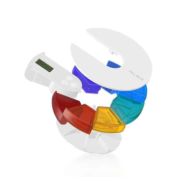 Portable 7-Day Automatic Pill Dispenser with Alarm Electronic Medication Manager