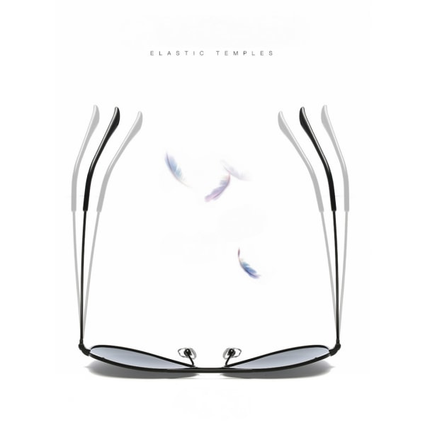 Polarisoidut Aviator-aurinkolasit miehille ja naisille Metal Flat Top Su