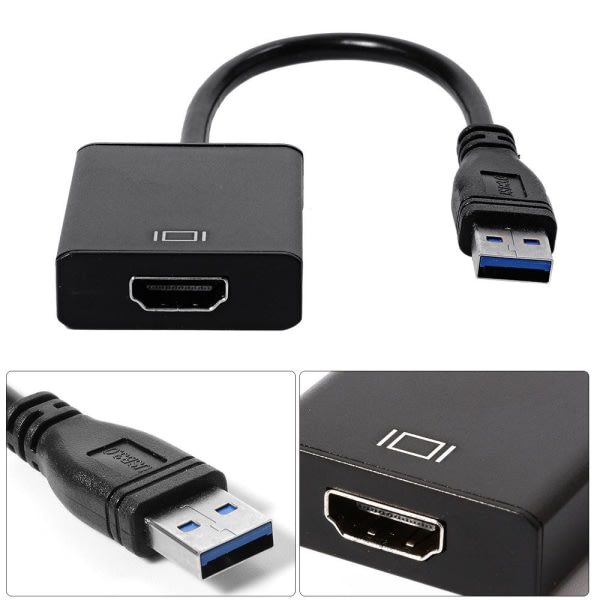 TG USB 3.0 til HDMI-adapter - Svart