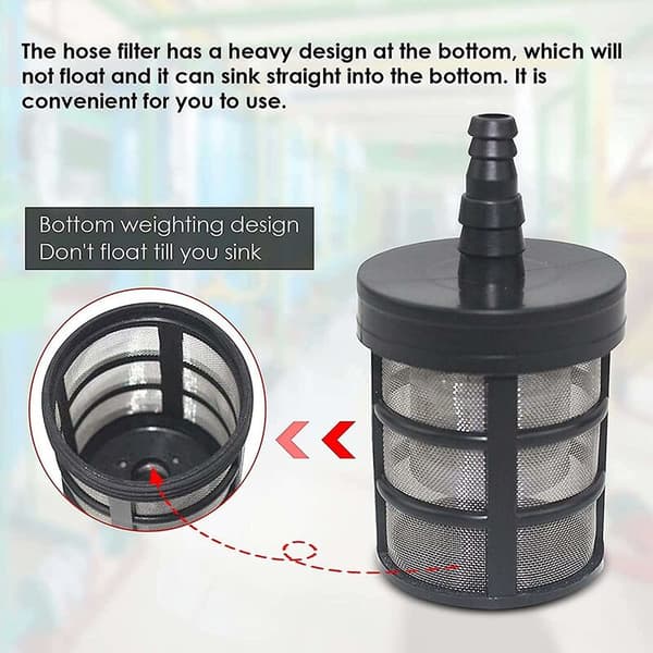 Hageslange Mesh Filter, Rustfritt Stål Dobbeltlags Mesh Filter Vannsugpumpe Filter Bilvask Filter Hagearbeid Landbruk Filter