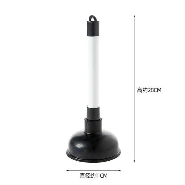 100 mm (4 tommer) afløbsrenser med 225 mm (9 tommer) plasthåndtagsdiameter, hvid/sort