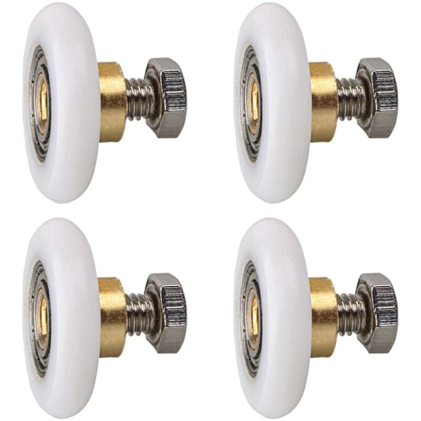 4 st Duschdörrsrullar, Duschdörrsrulle Hjul Skjutdörrsrullar Ersättningshjul (20MM)