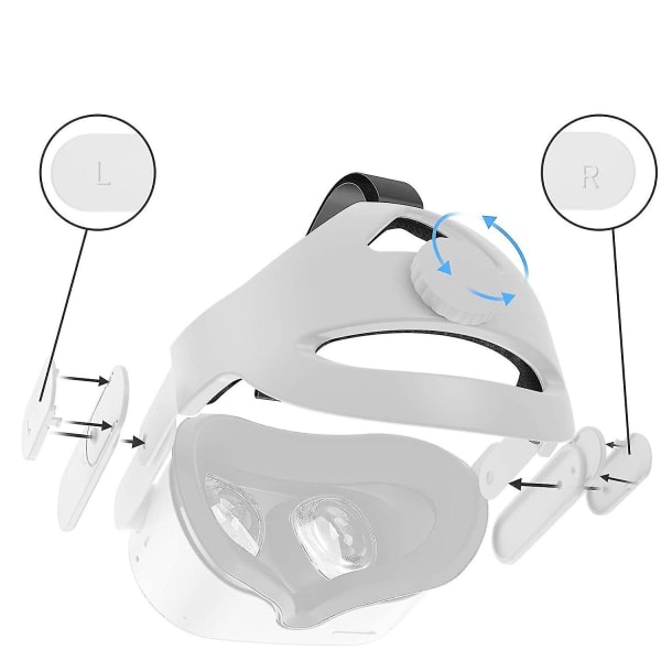 Galaxy Justerbar dekompressionshjälm VR Premium Support Komfort Holdbarhet Med VR