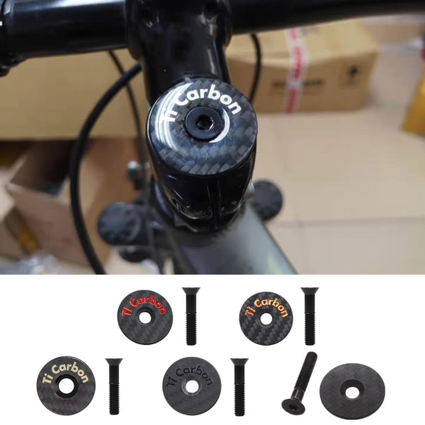 Cykelheadset Cap Cover Enkel montering Utomhuscykling kringutrustning Svart Logotyp