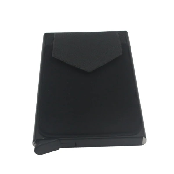 Ny kreditkortshållare modeväska Automatisk etui med cover for kort ID smartkortshållare Mode minilånbok Grå