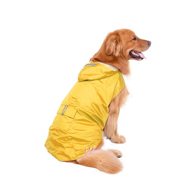 3XL-Dog Raincoat för stora medelstora hundar med reflekterande remsor