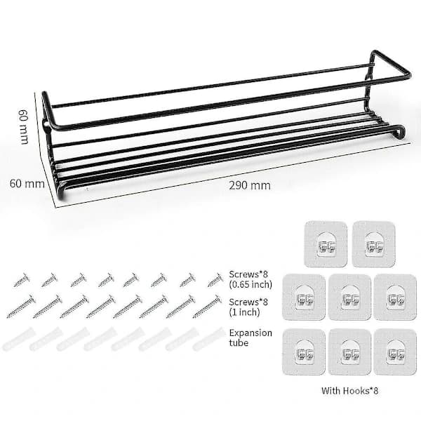 4-pack Kitchen Shelves Spice Rack Wall Mounted Storage Organizer Cabinet Rack (LGL)_yux