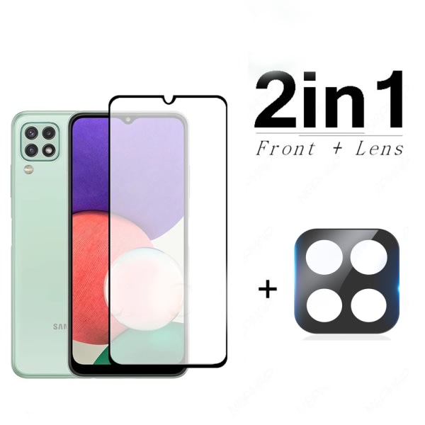 TG 3-PACK Galaxy A13 Skjermbeskytter + Kameralinsebeskytter 2.5D HD 0,3mm Transparent