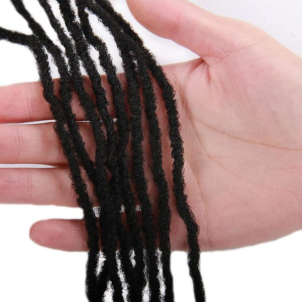 TG Flätad Peruk, Twist Lock Peruk, Värmebeständig Syntet, Tadpole Twist Dreadlock Peruk, Dam 18\" (21 Flätor)