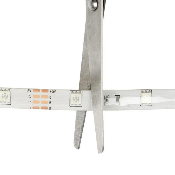 LED-stripe med fjernkontroll - RGB - 5 meter Transparent