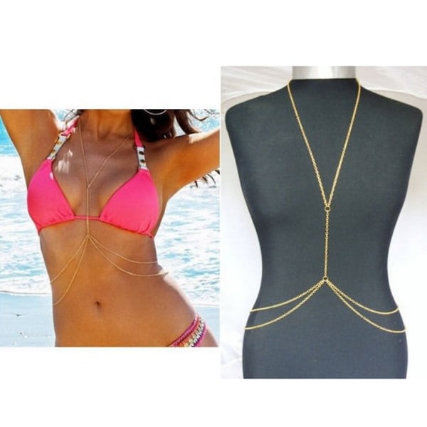 Galaxy Fashion Body Chain Body Smycken Belly Chain - Body Chain - Guld