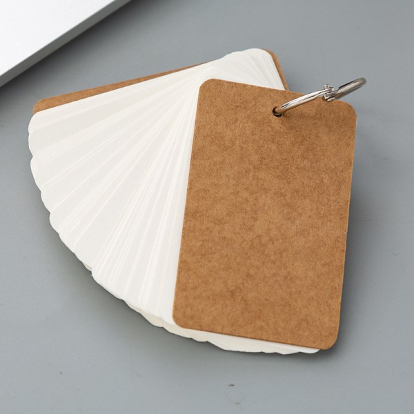 Mini anteckningsblock, inlärningskassett med metallpärm (6 färger, 50 ark vardera)