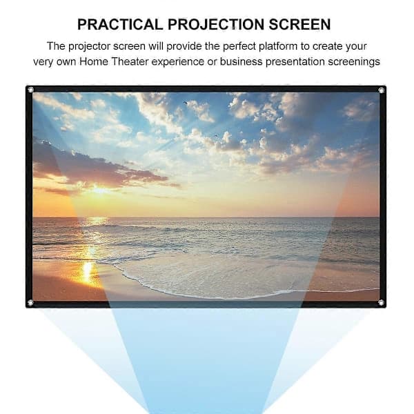 Anti-wrinkle projector screen, portable projector screen, theater accessories