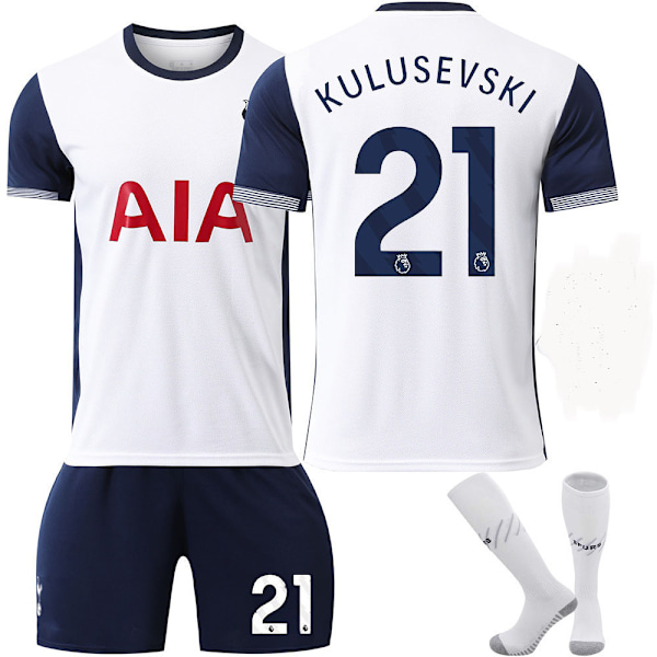 2425 Tottenham Hotspur Hemmaströja Kortärmad Fotbollströja - Set - Nr 7 Son Heung-min 17 Romero Nr 7 + Strumpor S(165-170cm)