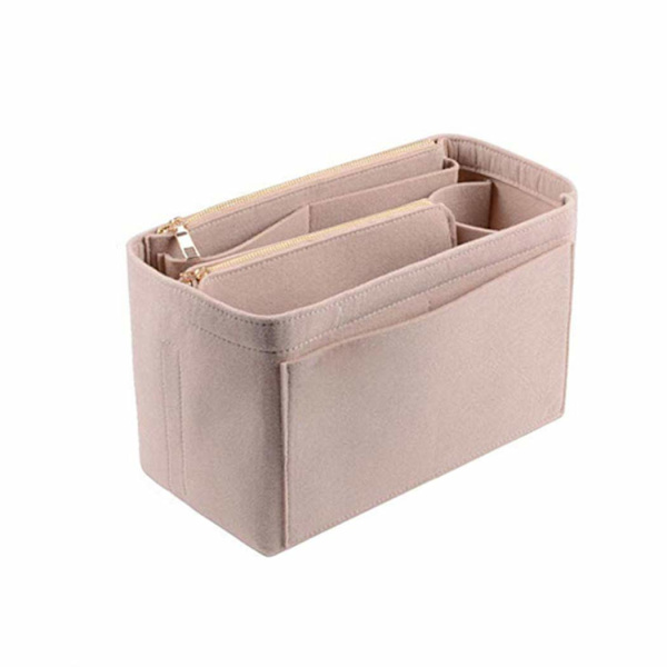 Filt Handväska Organizer Damväska Organizer Insats och Foder Reseförvaring Kosmetiska Fickor Väska i Väska Handväska Organizer Väska Insert Tote
