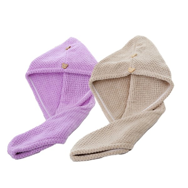 TG Absorberande Mikrofiber Hårhanddukar 2-pack