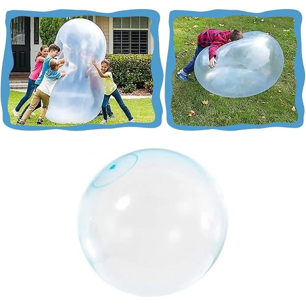 Bubble Ball Leksak För Vuxna Barn, Uppblåsbar Vattenboll Kul Sommar Strand Trädgårdsboll Mjuk Gummiboll Utomhusspelspresent Blue 40cm