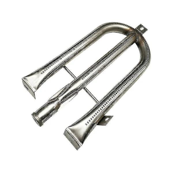 Universal Gasgrill Brænderrør, U-formet 304 Rustfrit Stål Erstatningsdel til BBQ Griller, Sølv 33 x 13 cm