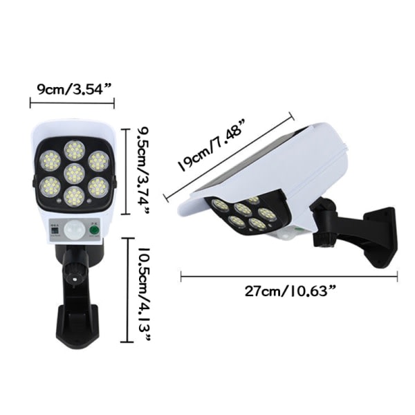 TG Effektfull Solcells Utomhusbelysning Rörelsesensor Vit