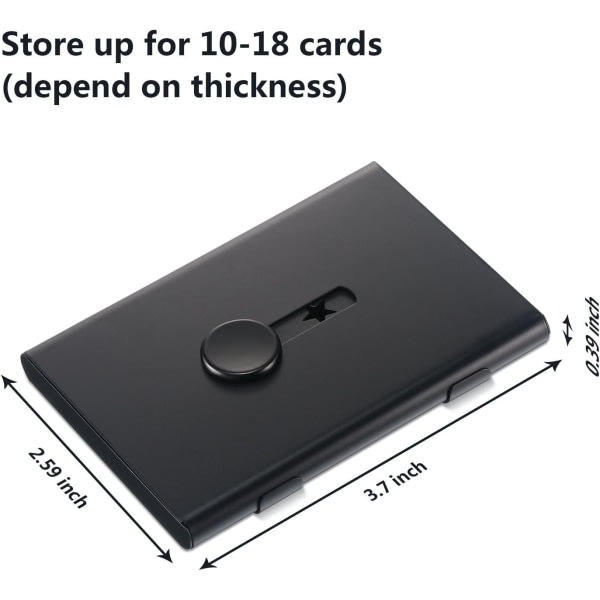 Galaxy 2Pack visitkortshållare, tumdrivet case Skjut ut visitkortshållare Grå