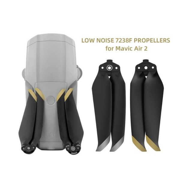 Sunnylife Propeller för DJI Mavic Air 2/Air 2S ersätter 7238F Svart, guld Guld