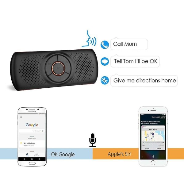 Galaxy Bluetooth høytalartelefon for mobiltelefon, trådløs bilsats musikkspilleradapter