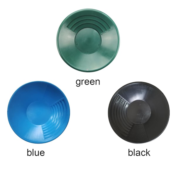 Guldvaskningspanna Lätt Bärbar PP-plast för Guldprospektering i Floder och Bäckar Grön 38 cm green