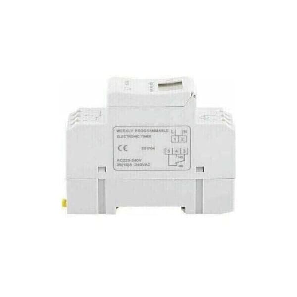 Digital Timer, 1 stk. LCD Display Ugentlig Programmerbar Elektronisk Tidsrelæ Switch 16on ＆ 16off Timer(220V)..DEBUNS