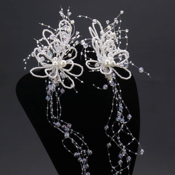 TG Håndlavede Perle-fringede Hårbånd Mode Elegant Pearl Brud Hårtilbehør