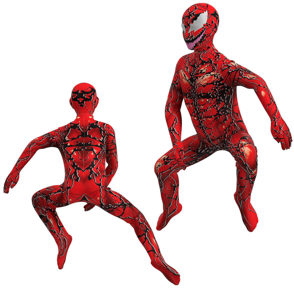 Ny Halloween Costume Cos Venom 2 Röd Venom Jumpsuit Tights Spider-man Hero Costume Costume 110