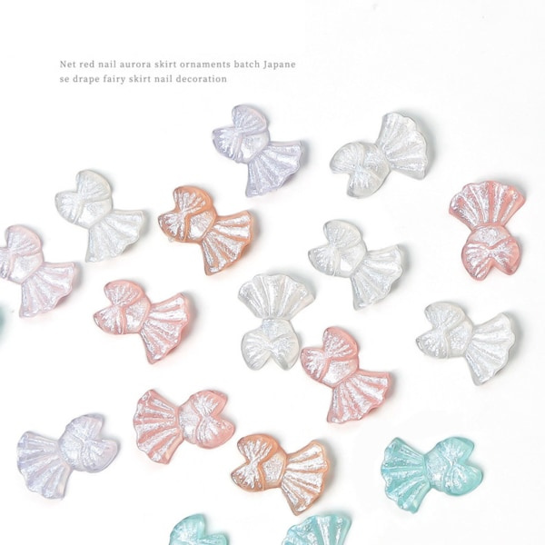 Rosett Nagelberlock Nagelglitterdekaler Rosett Nageldekoration Bowknot Nail Art Charms Nagelnubbar för nail art