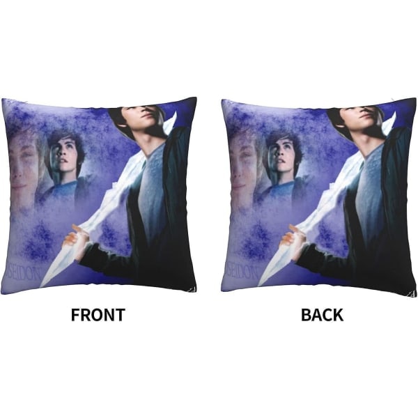 Percy Jackson Blødt Pudebetræk 45 x 45 cm Firkantet Pudebetræk Komfortable Dekorative Pudebetræk i Kast Luksuriøst Pudebetræk til Sofa Soveværelse med Indvendig