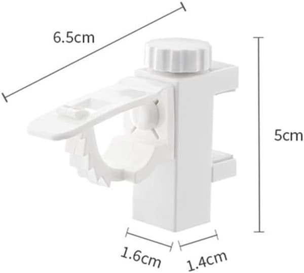 Justerbara gardinstångsfästen, väggmonterade ABS-krokar utan borrning för stänger 1-1,6 cm, 2-pack vit för badrum, kök och sovrum