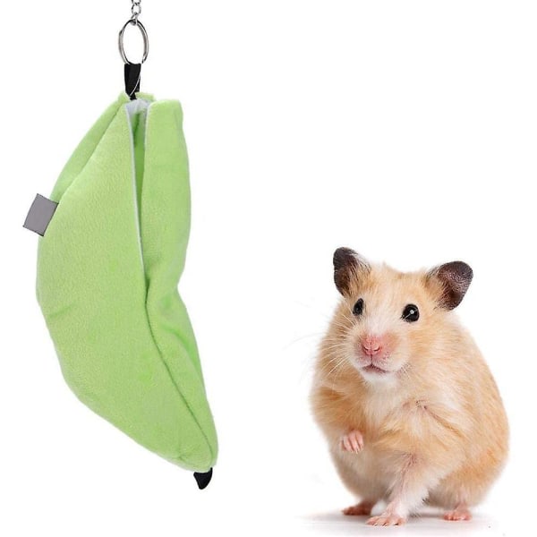 Banan Hamster Säng Hängmatta Hängande Våningssäng Hus Smådjur Husdjur Hus Leksak Sovbo för Smådjur Husdjur (gul)