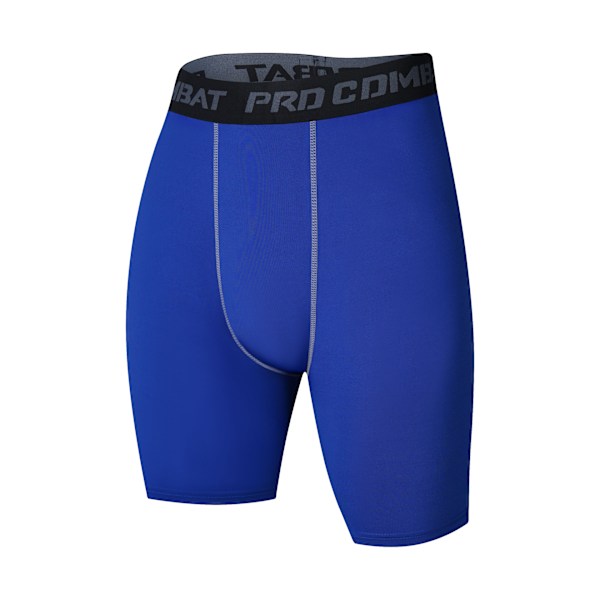 Koripalloilu viiden pisteen tiukat urheiluhousut juoksuun, kuntoiluun, nopeasti kuivuvat leggingsit miesten lyhyet tiukat urheiluhousut Royal Blue XXXL