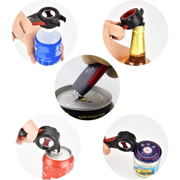 TG Flask- ja purkkikahva-avaaja, 2-pakkauksen 5-in-1 purkkiavaaja ja